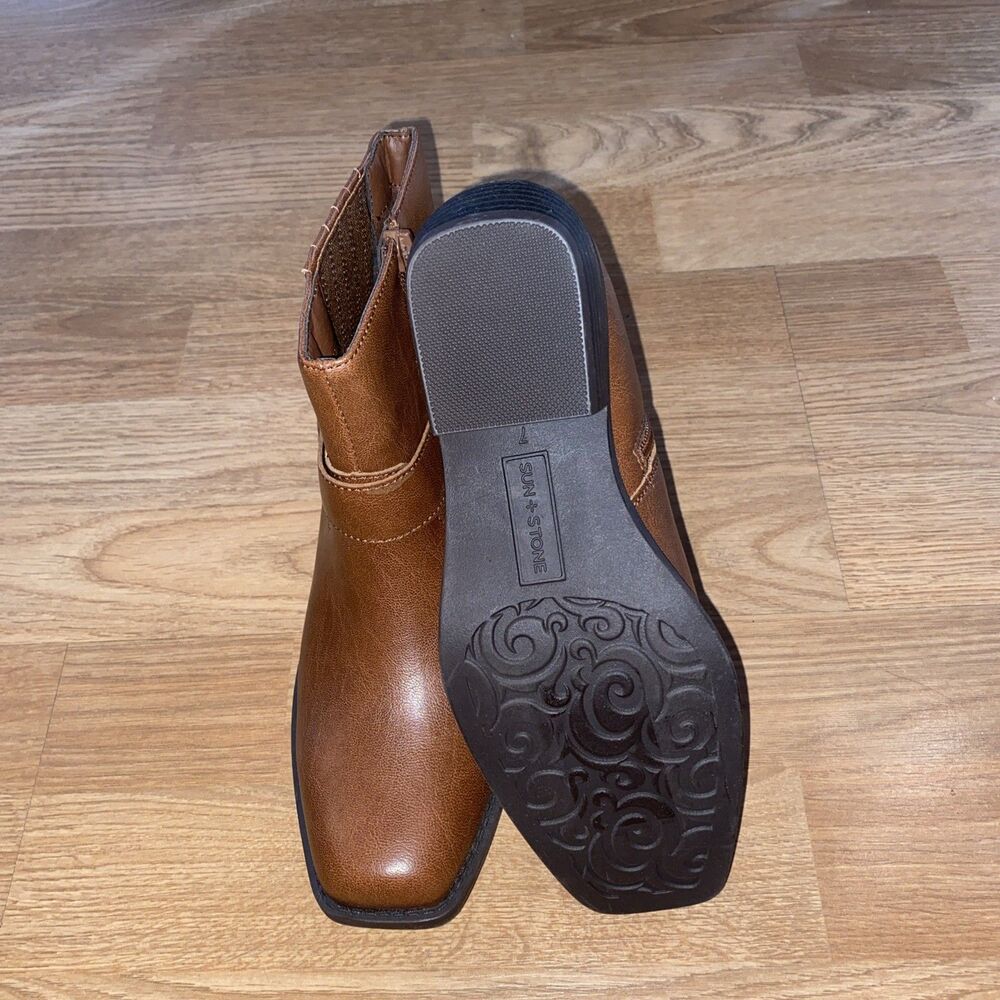 Sun + Stone Women's Brown Harness Westinn Booties Shoes Size 7M NWOB - Picture 8 of 11